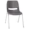 Flash Furniture 880 lb. Capacity Gray Stack Chair w/ Chrome Frame RUT-18-GY-CHR-GG - alternate 3